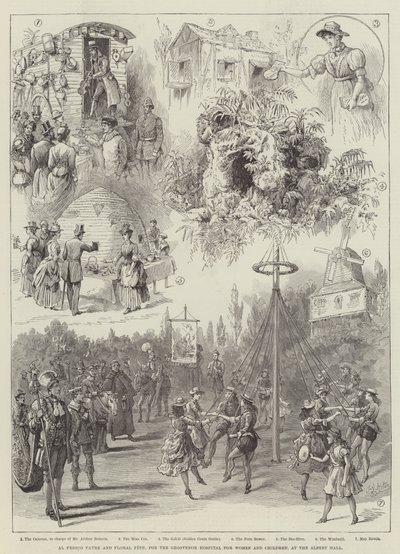 Al Fresco Fayre and Floral Fete for the Grosvenor Hospital for Women and Children at the Albert Hall by Frederick George Kitton