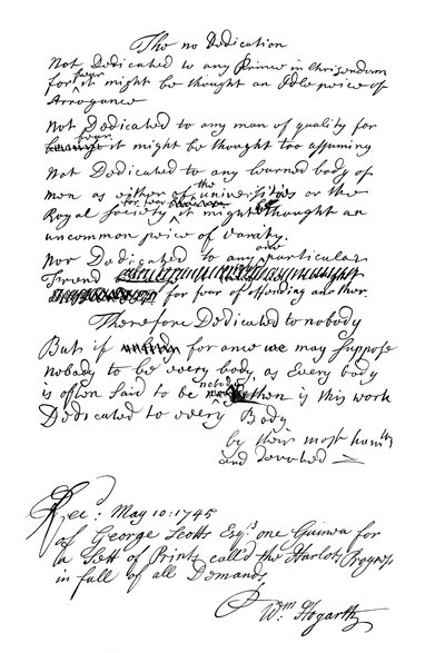 Dedication Written by William Hogarth, 1745 by Frederick George Netherclift