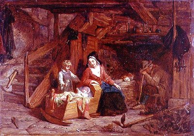 A Cottage Interior by Frederick Goodall