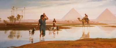 Overflow of the Nile, with the Pyramids by Frederick Goodall