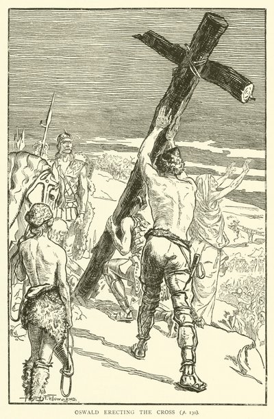 Oswald Erecting the Cross by Frederick Henry Townsend