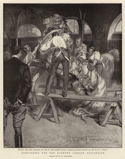 Rehearsing for the Diamond Jubilee Procession by Frederick Henry Townsend