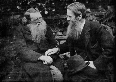 Ruskin and Holman Hunt Enjoy a Conversation On Art, c1925 by Frederick Hollyer