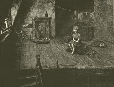 Poor Children in an Attic by Frederick L. Bernard