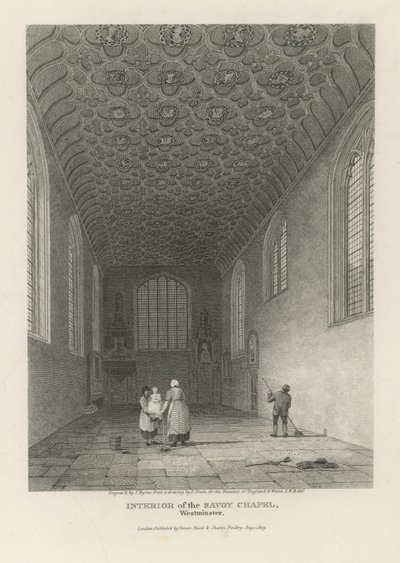 Interior of The Savoy Chapel by Frederick Nash