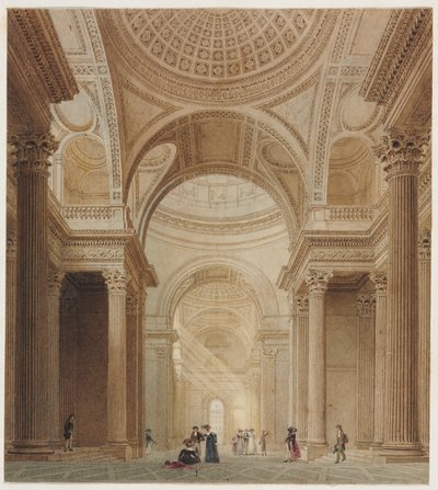 Interior of the Pantheon in Paris by Frederick Nash
