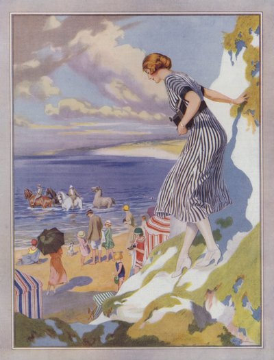 Seaside scene, poster design for Kodak by Frederick Pegram