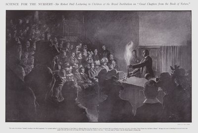 Sir Robert Ball lecturing to children at the Royal Institution by Frederick Pegram
