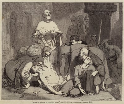 Burial of Harold at Waltham Abbey by Frederick Richard Pickersgill