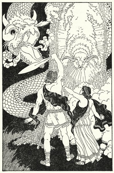 Jason drew his sword and stepped forward by Frederick Richardson