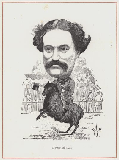 Edmund Yates by Frederick Waddy