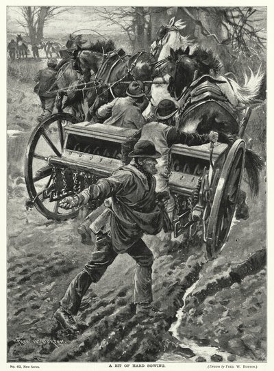 A Bit of Hard Sowing by Frederick William (after) Burton