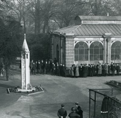 Armistice Day at the War Memorial, London Zoo, 11th November 1923 by Frederick William Bond