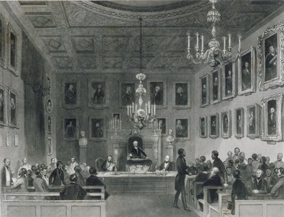 View of the Interior of Somerset House, Showing a Meeting of the Royal Antiquarian Society by Frederick William Fairholt