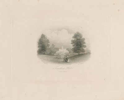 Trentham Hall: engraving (vignetted), nd [c 1843] by Frederick William Hulme