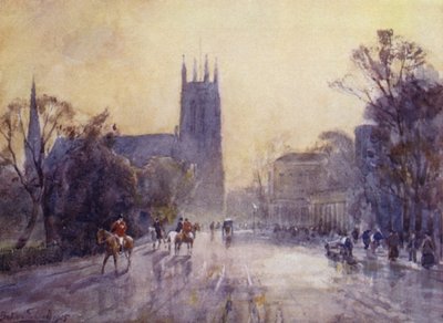 The Parish Church and Pump-Room, Leamington by Frederick William Newton Whitehead