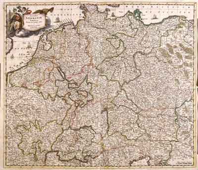 Map of Germany by Frederick de Wit