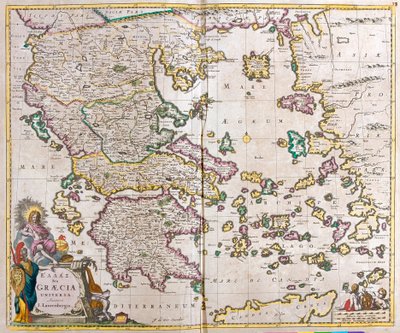 Map of Greece by Frederick de Wit