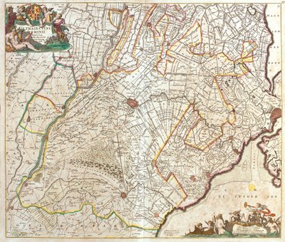 Map of Utrecht (Netherlands) by Frederick de Wit