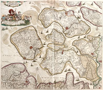 Map of the County of Zeeland (Netherlands) by Frederick de Wit