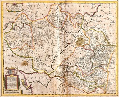 Map of the Kingdom of Aragon (Spain) by Frederick de Wit
