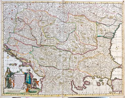 Map of the Kingdom of Hungary (etching) by Frederick de Wit