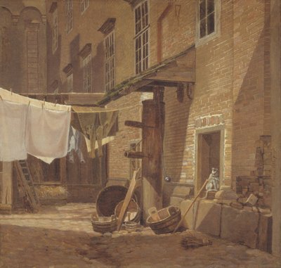 The Rear Courtyard of Charlottenborg Palace by Frederik Hansen Sodring