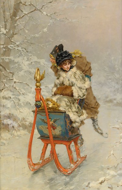 The Sleigh Ride by Frederik Hendrik Kaemmerer