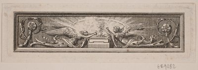 Ornament with Altar and Two Angels by Frederik Ludvig  Bradt