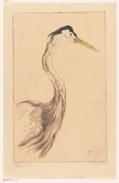 Heron by Frederika Henriëtte Broeksmit (signed by artist)