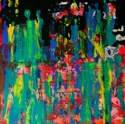 Vibrant Abstract Crowd by Fredrik Olsen