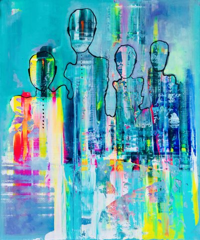 Vibrant Abstract Family by Fredrik Olsen