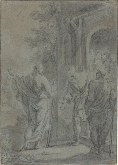 Figures (Christ Calling One of the Apostles?) by French 17th Century