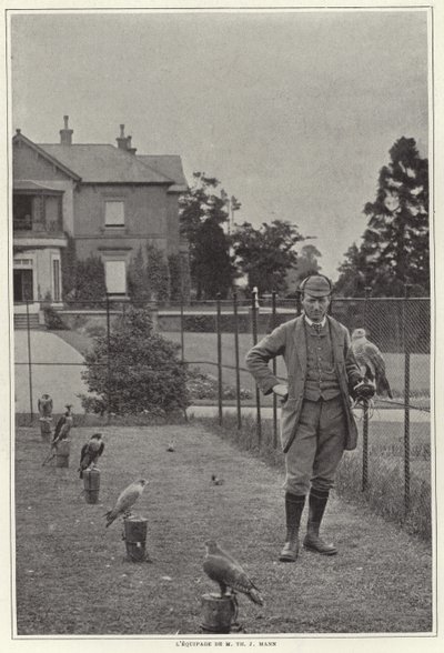 A Falconer with His Hawk by French Photographer