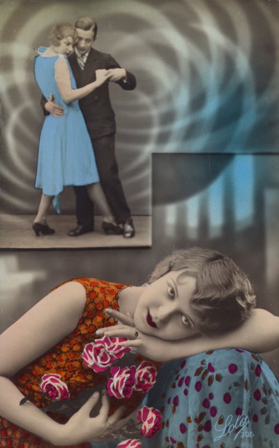 A young woman daydreams about dancing with a man by French Photographer