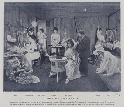 Actresses in the dressing rooms of the Theatre des Varietes, Paris by French Photographer