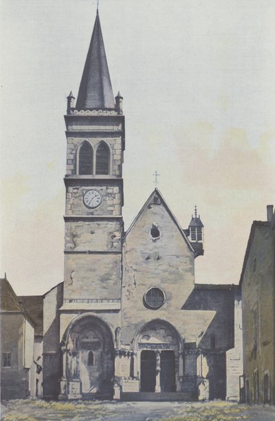 Ambronay, Church, West Facade by French Photographer