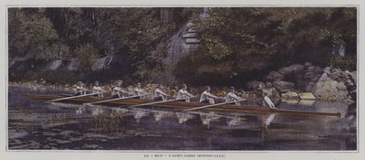 An Eight at Saint James Rowing Club, France by French Photographer