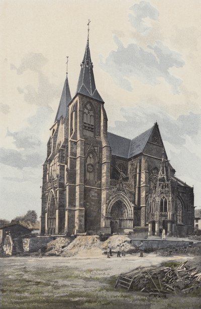 Avioth, Church, Southwest View by French Photographer