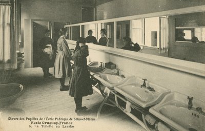 Bathrooms in the public school in Seine-et-Marne by French Photographer