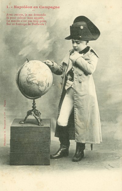 Boy Dressed Up as Napoleon by French Photographer