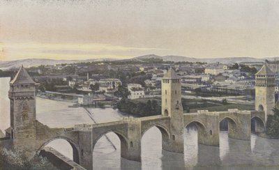 Cahors, Valentre Bridge and View from the Left Bank of the Lot by French Photographer