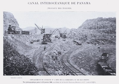 Interoceanic Canal of Panama, Works of the Locks by French Photographer