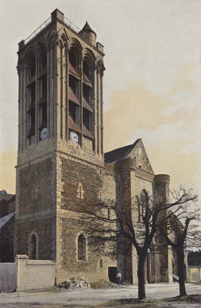 Champeaux, Church, West Facade by French Photographer