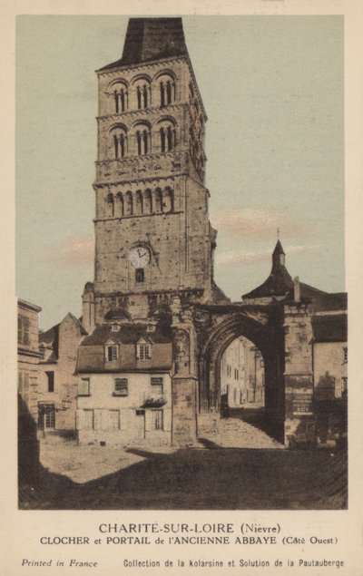 Charite Sur Loire, Bell Tower and Portal of the Former Abbey by French Photographer