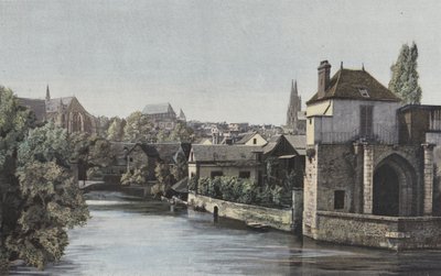 Chartres, View Taken from the Courtille Bridge by French Photographer