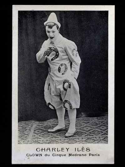 Clown Charley Iles from Medrano Circus in Paris, circa 1910 by French Photographer
