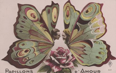 Couple with Butterfly Wings by French Photographer