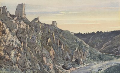 Crozant, Ruins of the Castle on the Edge of the Creuse, View from the NE by French Photographer