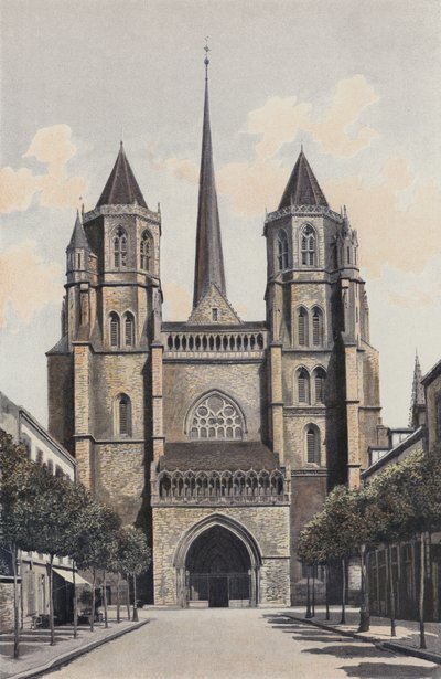 Dijon, Saint-Benigne Cathedral, West Facade by French Photographer